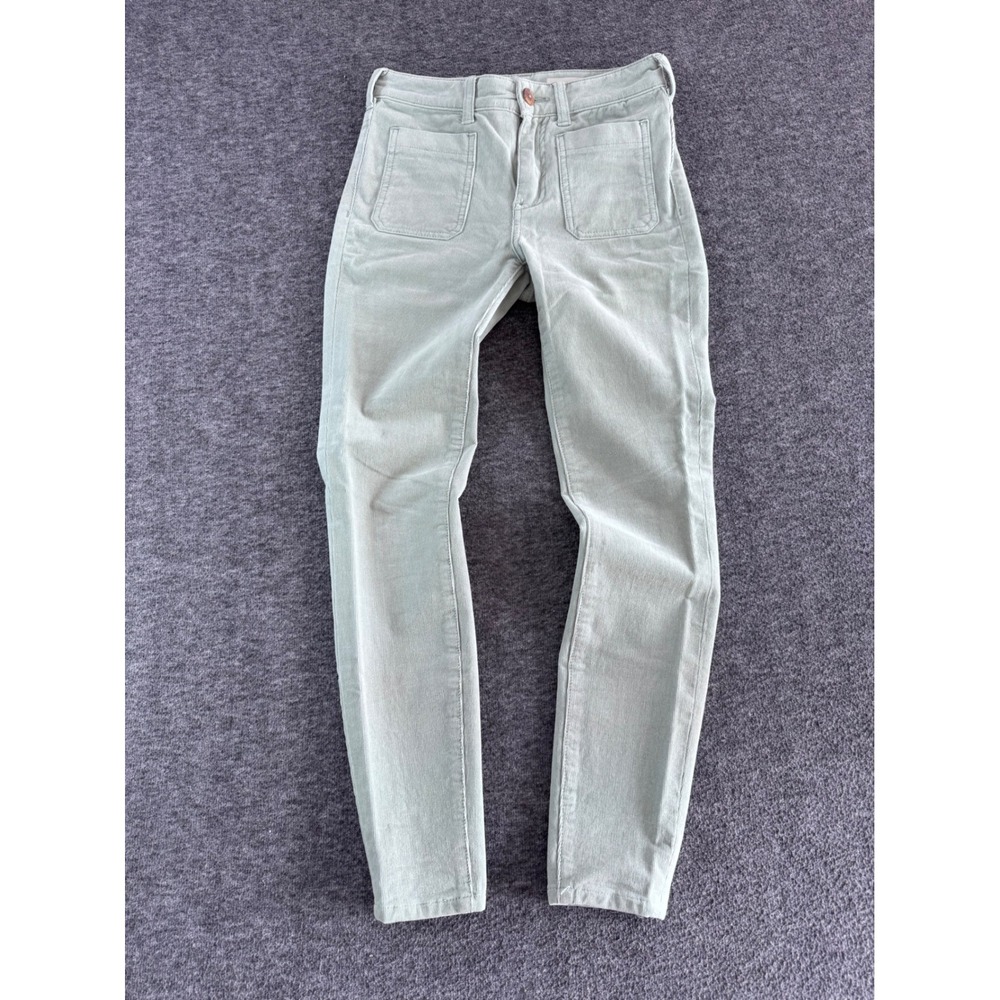 Pilcro Anthropologie High Rise Skinny Corduroy Pants Sage Green Size 26
